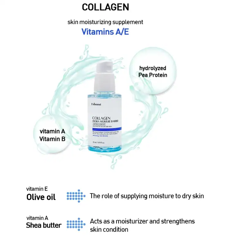eshumi collagen hydra moisture barrier ampoule essence 10